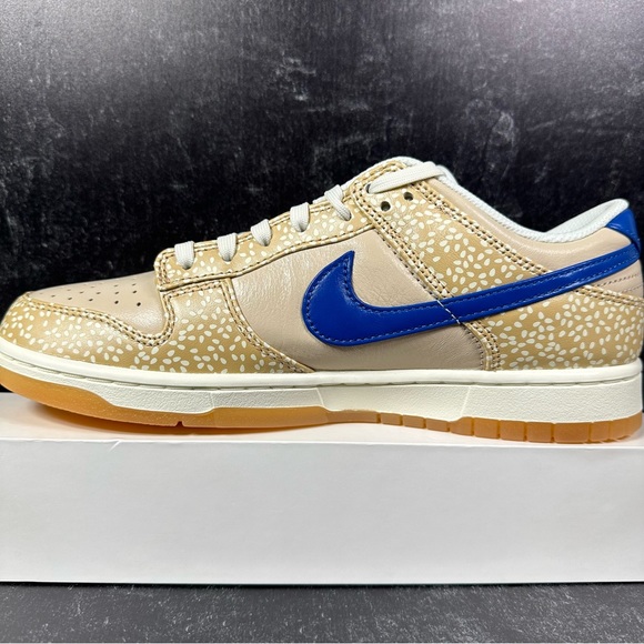 DUNK LOW PREMIUM MONTREAL BAGEL SESAME SEED PRINT MENS SHOES SIZE 9.5 GUM SOLE - Picture 9 of 11